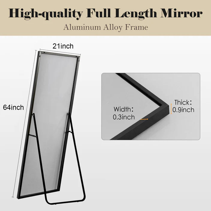 Full Length Mirror Standing Rectangle Floor Wall Mirrors